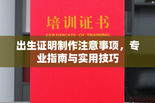 扎兰屯出生证明制作注意事项，专业指南与实用技巧