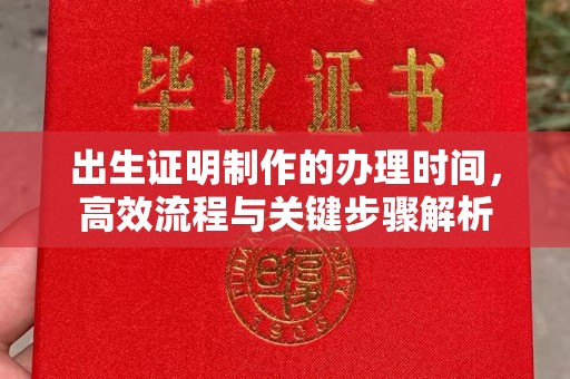 扎兰屯出生证明制作的办理时间，高效流程与关键步骤解析