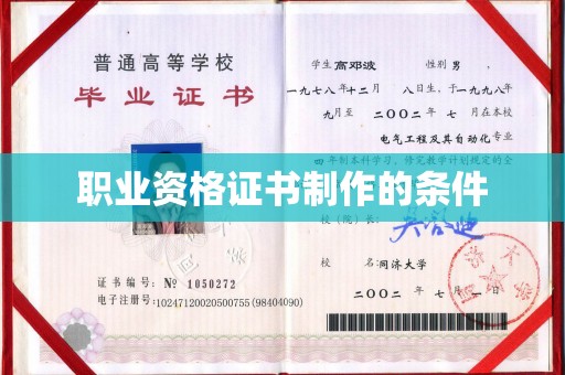 扎兰屯职业资格证书制作的条件