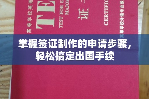扎兰屯掌握签证制作的申请步骤，轻松搞定出国手续